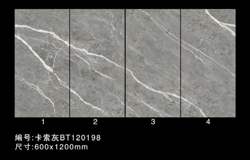 布兰顿大理石瓷砖卡索灰