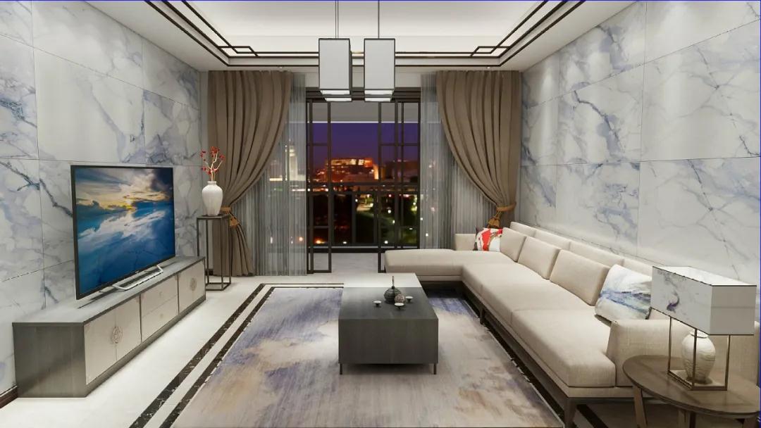 布兰顿大理石瓷砖空间效果 布兰顿大理石瓷砖空间效果