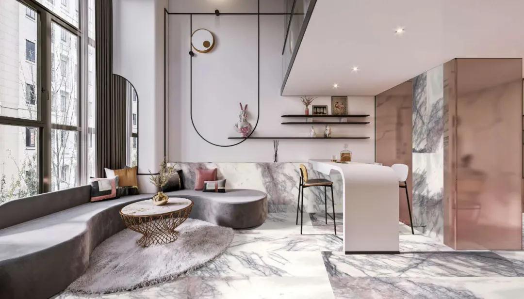 布兰顿大理石瓷砖空间效果 布兰顿大理石瓷砖空间效果